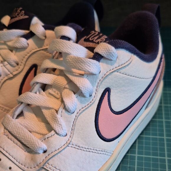 Nike White and Pink Sneakers Classic Air Force 1 Design - Picture 8 of 10